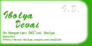 ibolya devai business card